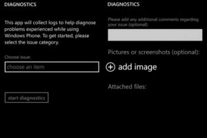 Diagnostics แอพที่ช่วยให้ส่งข้อมูลความผิดพลาดของระบบ Windows Phone ถึง Microsoft ได้โดยตรง