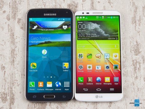 ชิงชัยกันอย่างดุเดือด ระหว่าง Samsung Galaxy S5 กับ LG G2