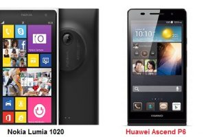 เปรียบเทียบ Nokia Lumia 1020 กับ Huawei Ascend P6