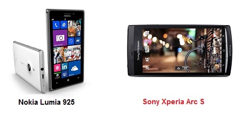 เปรียบเทียบ Nokia Lumia 925 กับ Sony Xperia Arc S