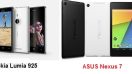 เปรียบเทียบ Nokia Lumia 925 กับ ASUS Nexus 7