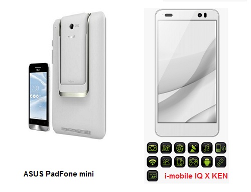 เปรียบเทียบ ASUS PadFone mini กับ i-mobile IQ X KEN