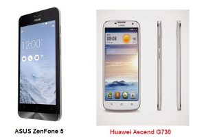 เปรียบเทียบ ASUS ZenFone 5 กับ Huawei Ascend G730