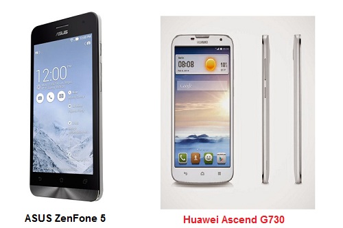 เปรียบเทียบ ASUS ZenFone 5 กับ Huawei Ascend G730