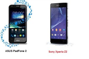 เปรียบเทียบ ASUS PadFone 2 กับ Sony Xperia Z2