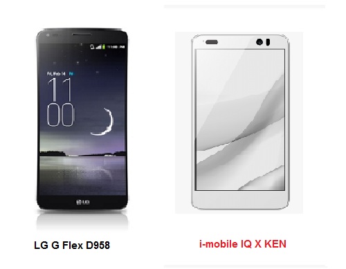 เปรียบเทียบ LG G Flex D958 กับ i-mobile IQ X KEN