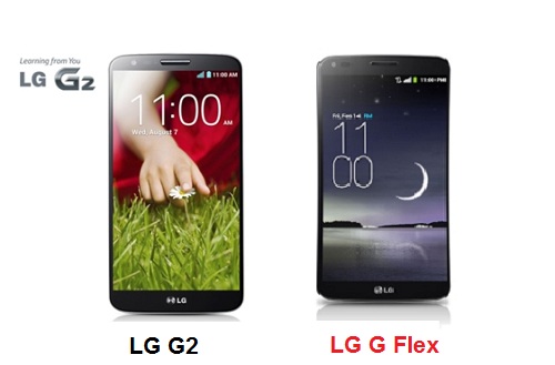 เปรียบเทียบ LG G2 กับ LG G Flex