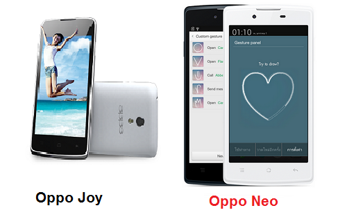 เปรียบเทียบมือถือ Oppo Joy กับ Oppo Neo