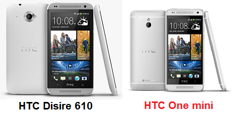 เปรียบเทียบ HTC Disire 610 กับ HTC One mini