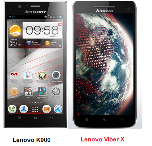 เปรียบเทียบ Lenovo K900 กับ Lenovo Vibe X