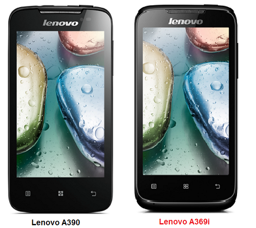 เปรียบเทียบ Lenovo A390 กับ Lenovo A369i