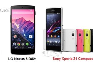 เปรียบเทียบ LG Nexus 5 D821 กับ Sony Xperia Z1 Compact