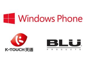 สองพันธมิตรผู้ผลิตอุปกรณ์ Windows Phone ( K-Touch และ BLU )