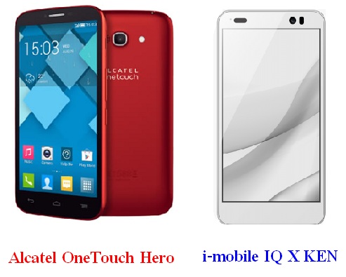 เปรียบเทียบ Alcatel OneTouch Hero กับ i-mobile IQ X KEN