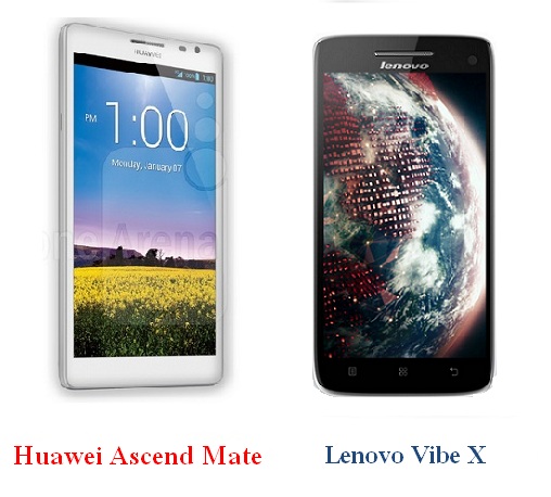 เปรียบเทียบ Huawei Ascend Mate กับ Lenovo Vibe X