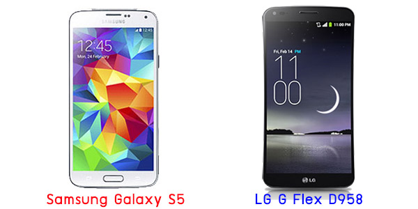 เปรียบเทียบ Samsung Galaxy S5 กับ LG G Flex D958