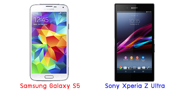 เปรียบเทียบ Samsung Galaxy S5 กับ Sony Xperia Z Ultra