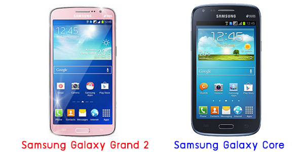 เปรียบเทียบ Samsung Galaxy Grand 2 กับ Samsung Galaxy Core