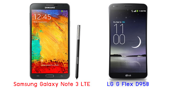 เปรียบเทียบ Samsung Galaxy Note 3 LTE กับ LG G Flex D958