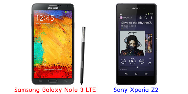 เปรียบเทียบ Samsung Galaxy Note 3 LTE กับ Sony Xperia Z2