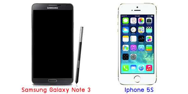 เปรียบเทียบ Samsung Galaxy Note 3 กับ Iphone 5S