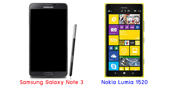 เปรียบเทียบ Samsung Galaxy Note 3 กับ Nokia Lumia 1520