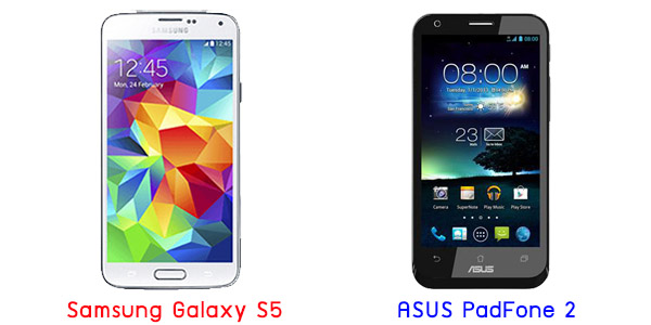 เปรียบเทียบ Samsung Galaxy S5 กับ ASUS PadFone 2