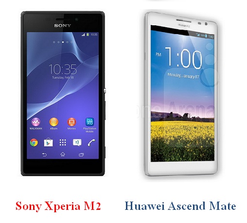 เปรียบเทียบ Sony Xperia M2 กับ Huawei Ascend Mate