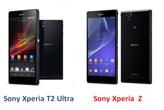 เปรียบเทียบ Sony Xperia Z กับ Sony Xperia T2 Ultra