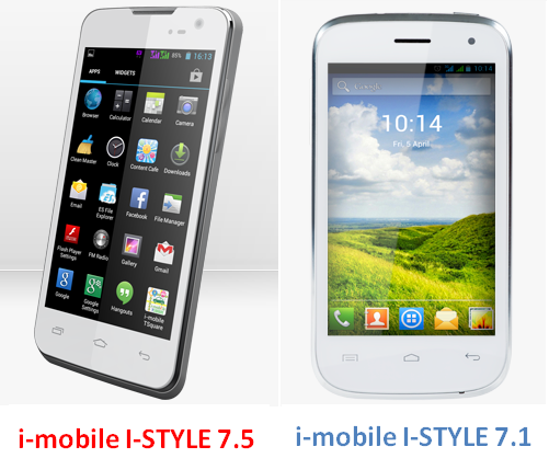 เปรียบเทียบ i-mobile I-STYLE 7.5 กับ i-mobile I-STYLE 7.1