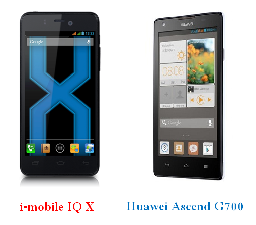 เปรียบเทียบ i-mobile IQ X กับ Huawei Ascend G700