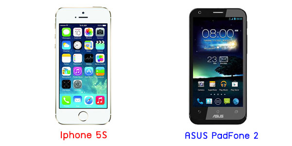 เปรียบเทียบ iPhone 5S กับ ASUS PadFone 2