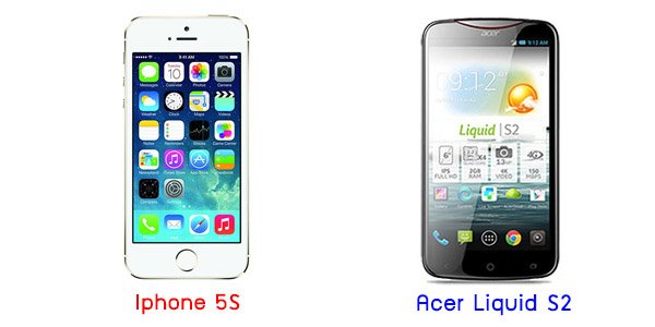 เปรียบเทียบ iPhone 5S กับ Acer Liquid S2