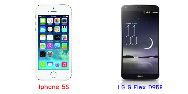 เปรียบเทียบ iPhone 5S กับ LG G Flex D958