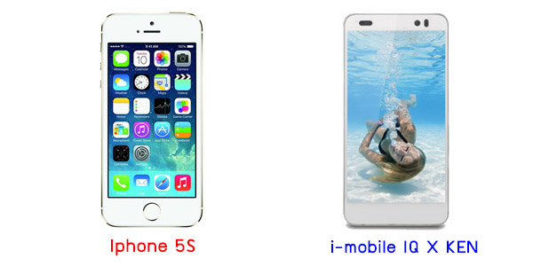 เปรียบเทียบ iPhone 5S กับ i-mobile IQ X KEN