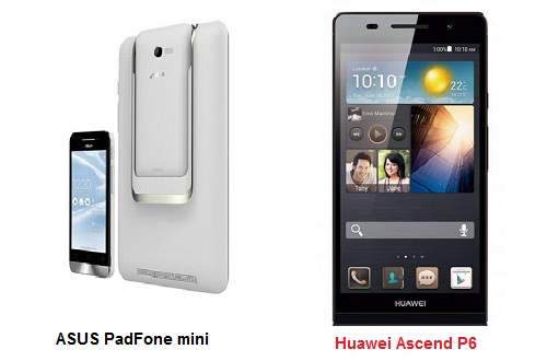 เปรียบเทียบ ASUS PadFone mini กับ Huawei Ascend P6