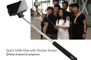 ถ่ายภาพSelfieโดยไม่ต้องง้อคนอื่น ด้วยอุปกรณ์เสริม Quick Selfie Pole with Shutter Button for Android