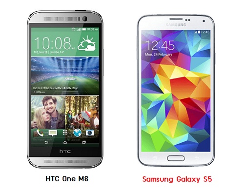 เปรียบเทียบ HTC One M8 กับ Samsung Galaxy S5