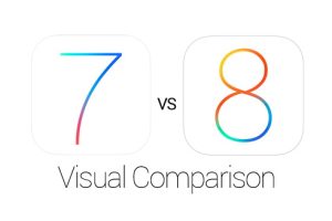 เปรียบเทียบ iOS 7 กับ iOS 8