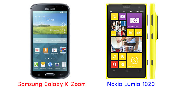 เปรียบเทียบ Samsung Galaxy K Zoom กับ Nokia Lumia 1020