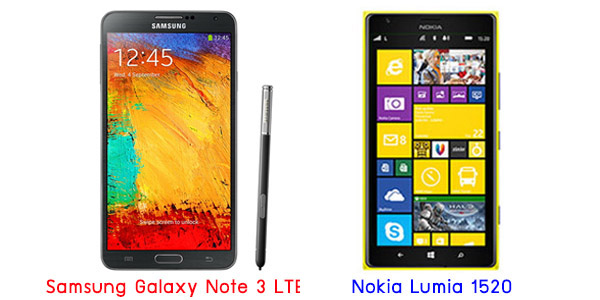 เปรียบเทียบ Samsung Galaxy Note 3 LTE กับ Nokia Lumia 1520