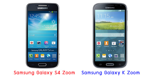 เปรียบเทียบ Samsung Galaxy S4 Zoom กับ Samsung Galaxy K Zoom