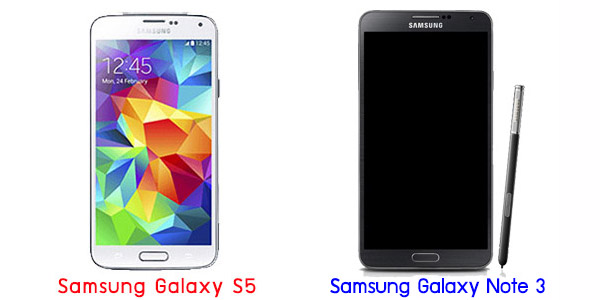 เปรียบเทียบ Samsung Galaxy S5 กับ Samsung Galaxy Note 3