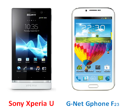 เปรียบเทียบ Sony Xperia U กับ G-Net Gphone F23