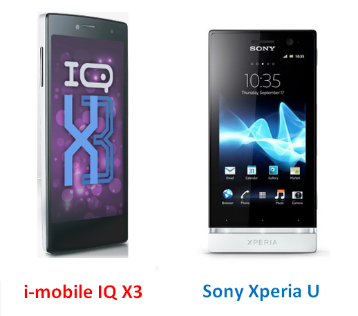 เปรียบเทียบ i-mobile IQ X3 กับ Sony Xperia U