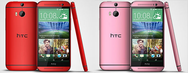 HTC One M8 เพิ่มสีแดง และ สีชมพู