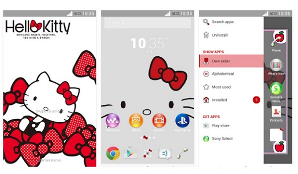 ดาวน์โหลดฟรี!! ธีม Hello Kitty สุดน่ารัก สำหรับสมาร์ทโฟน Sony Xperia