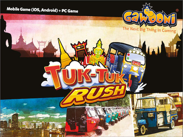 GAWOONI จากประเทศเยอรมนี  เปิดตัวเกมใหม่ Tuk Tuk Rush ส่งเสริมท่องเที่ยวไทย