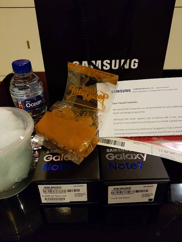 สุดปลื้ม Samsung Singapore แลก Galaxy Note7 เครื่องใหม่ ไม่ต้องคืนกล่องและอุปกรณ์เครื่องเดิม