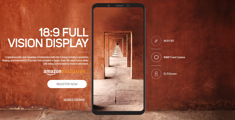 Micromax เปิดตัว Canvas Infinity สมาร์ทโฟนรุ่นใหม่ราคาประหยัด มาพร้อมหน้าจอ Full Vision ขนาด 5.7 นิ้ว